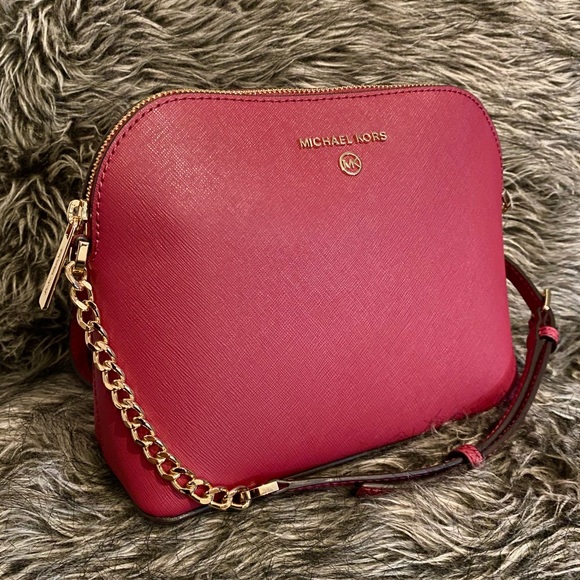 NWT authentic MK leather crossbody dark berry - Picture 2 of 10